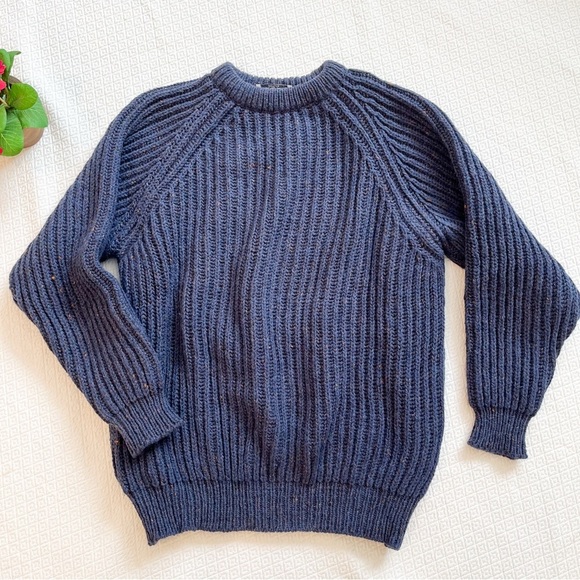 Vintage Men’s Henry Miller Fisherman British Wool Knit Sweater Size XL - Picture 2 of 9